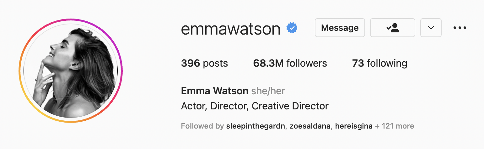 Méga-influenceuse Emma Watson